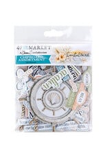 49 AND MARKET 49 AND MARKET COASTAL SOUL CHIPBOARD SET 48 PIECES