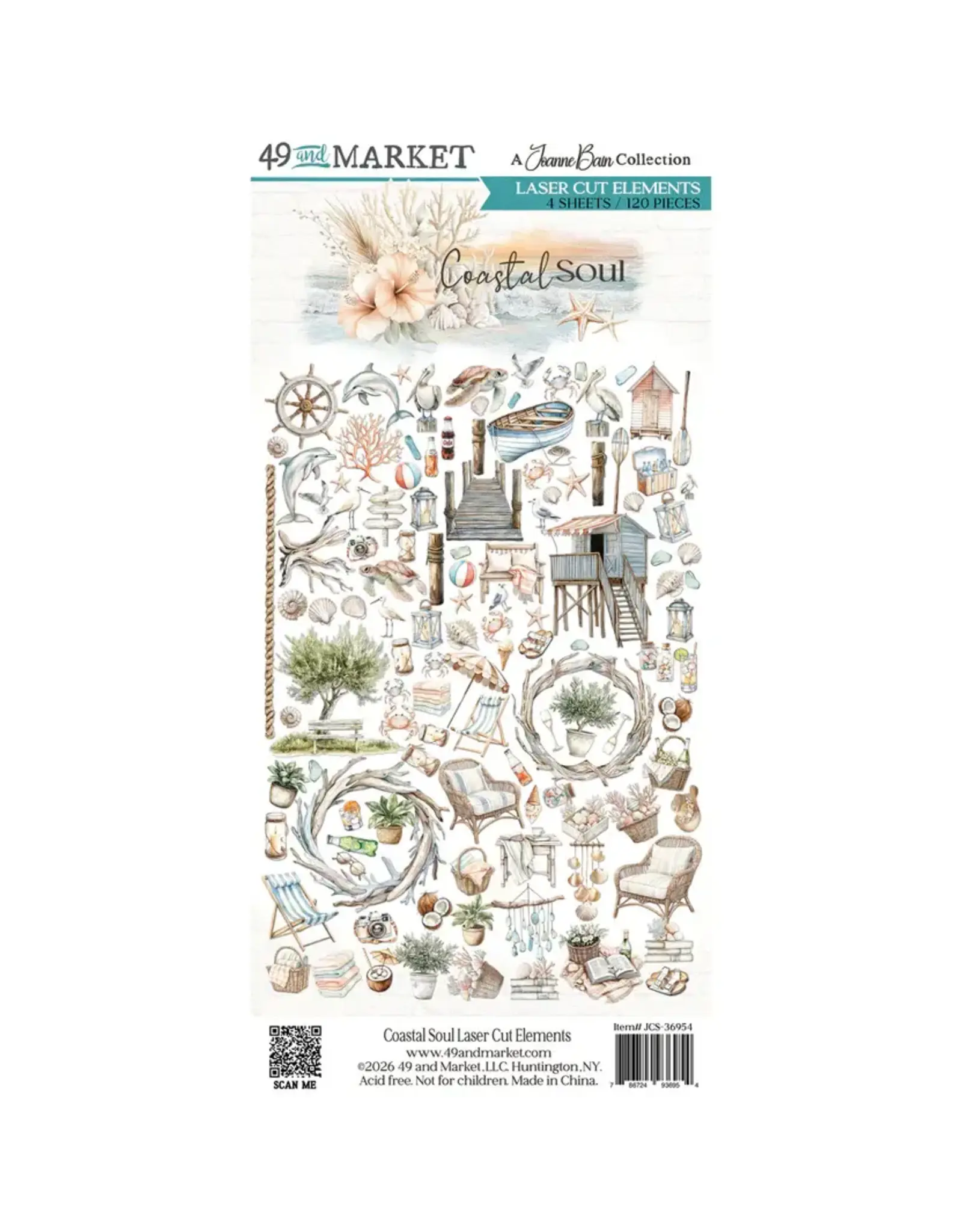 49 AND MARKET 49 AND MARKET COASTAL SOUL 6x12 LASER CUT ELEMENTS