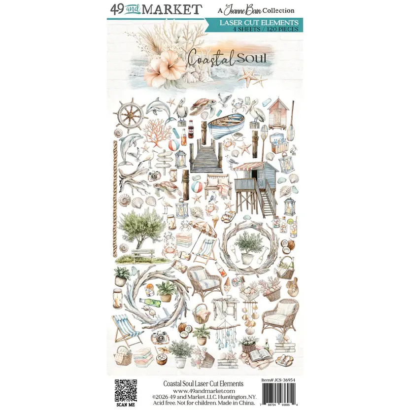 49 AND MARKET 49 AND MARKET COASTAL SOUL 6x12 LASER CUT ELEMENTS