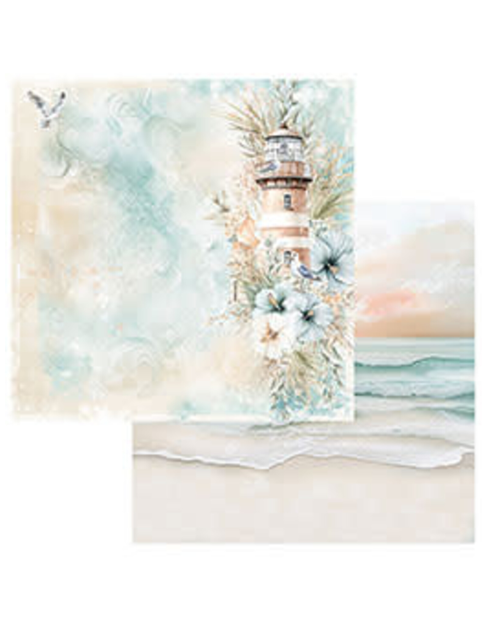 49 AND MARKET 49 AND MARKET COASTAL SOUL LIGHTHOUSE DREAMS 12x12 CARDSTOCK