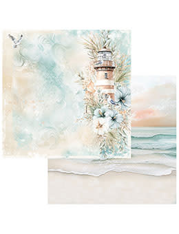 49 AND MARKET 49 AND MARKET COASTAL SOUL LIGHTHOUSE DREAMS 12x12 CARDSTOCK