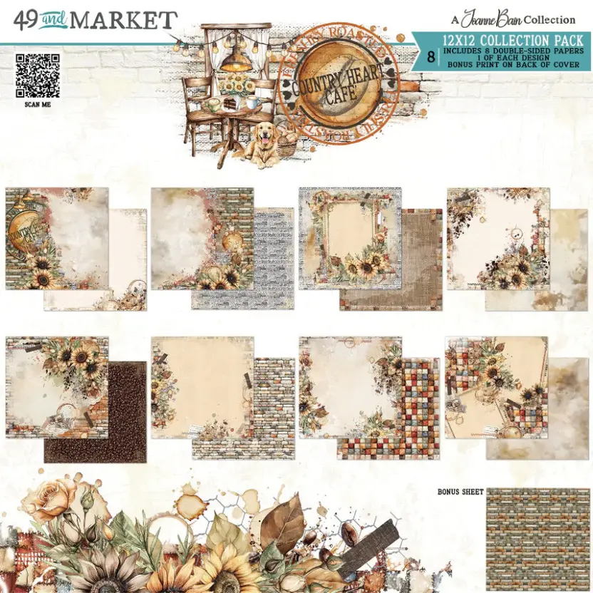 49 AND MARKET 49 AND MARKET COUNTRY HEART CAFE 12x12 COLLECTION PACK
