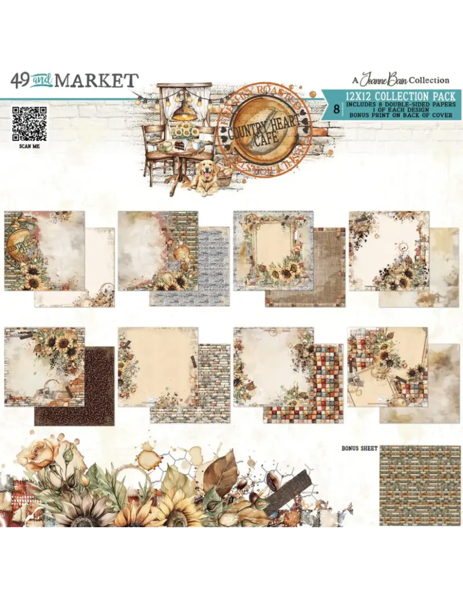 49 AND MARKET 49 AND MARKET COUNTRY HEART CAFE 12x12 COLLECTION PACK