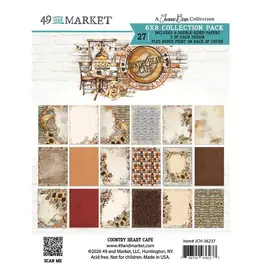 49 AND MARKET 49 AND MARKET COUNTRY HEART CAFE 6x8 COLLECTION PACK 24 SHEETS