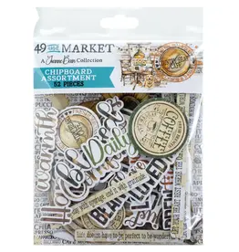 49 AND MARKET 49 AND MARKET COUNTRY HEART CAFE CHIPBOARD SET 52 PIECES