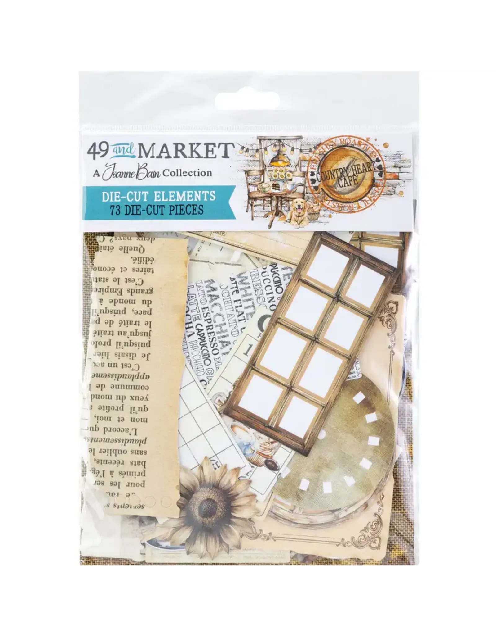 49 AND MARKET 49 AND MARKET COUNTRY HEART CAFE ELEMENTS DIE-CUTS 73/PK