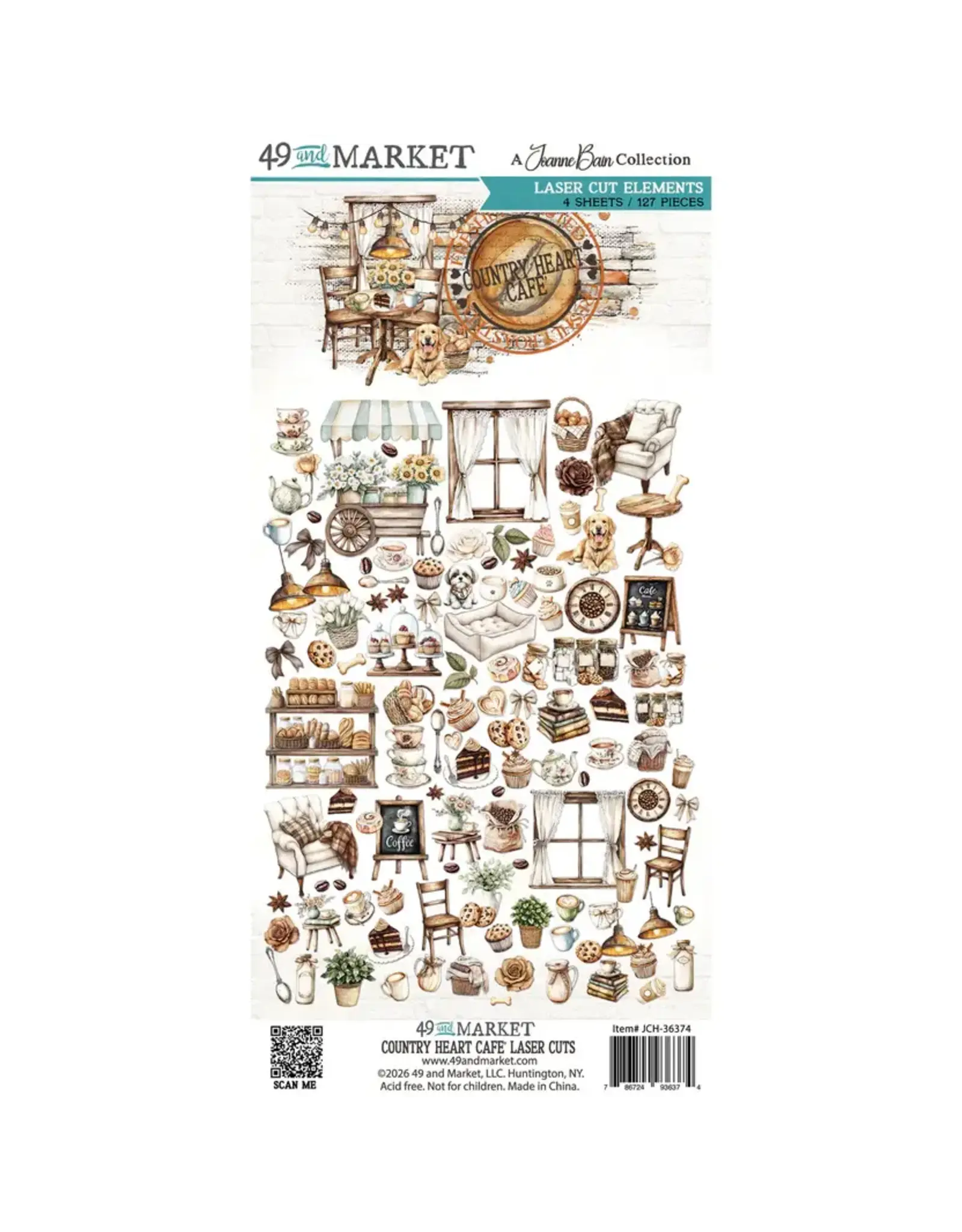 49 AND MARKET 49 AND MARKET COUNTRY HEART CAFE 6x12 LASER CUT ELEMENTS