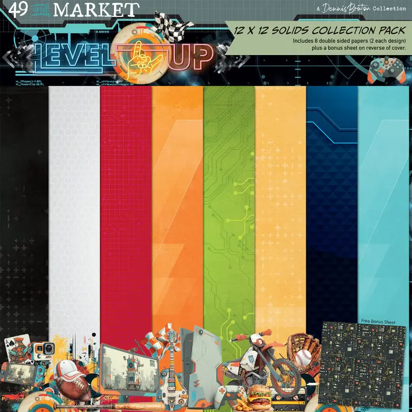49 AND MARKET 49 AND MARKET LEVEL UP SOLIDS 12x12 COLLECTION PACK