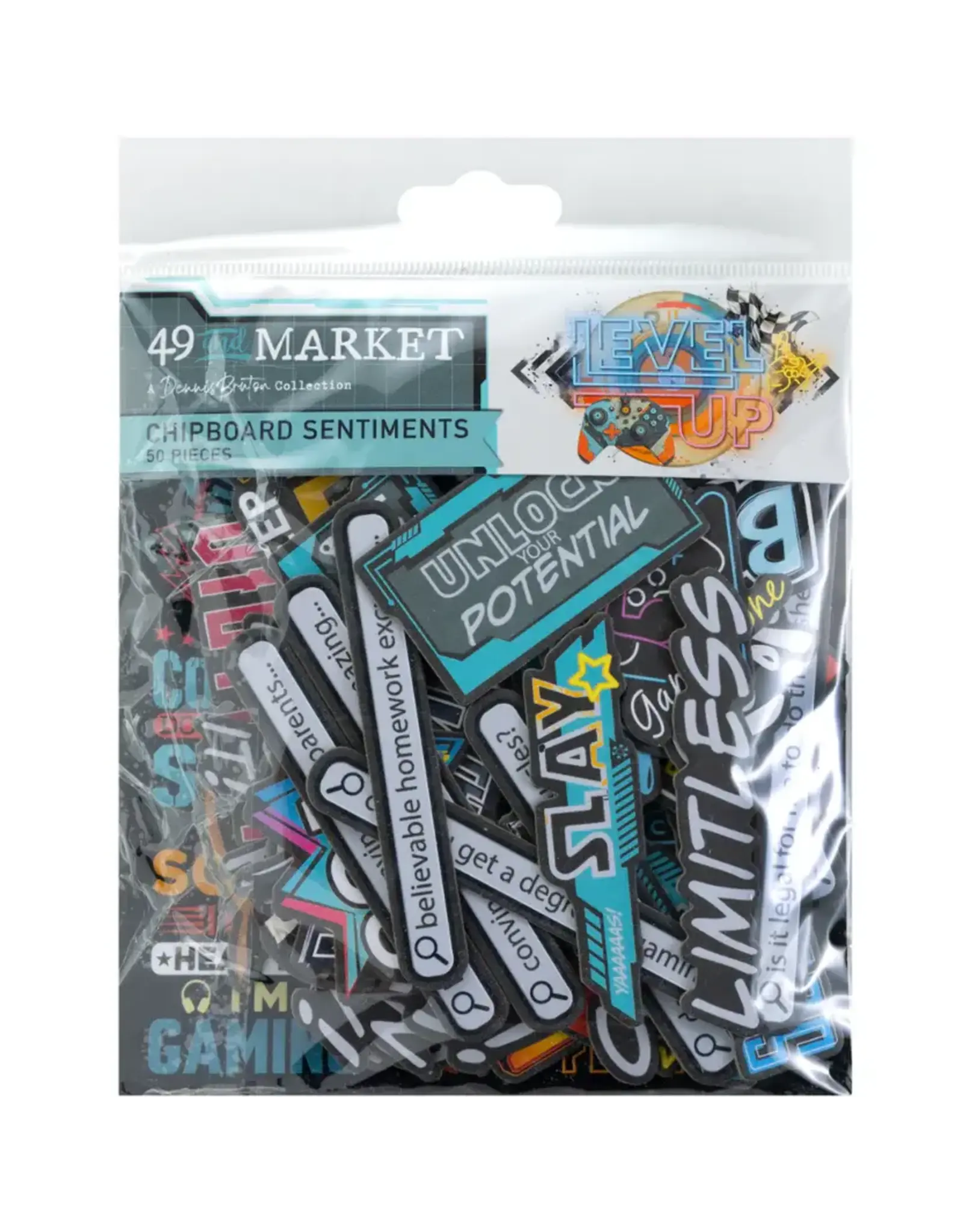 49 AND MARKET 49 AND MARKET LEVEL UP CHIPBOARD SET 50 PIECES