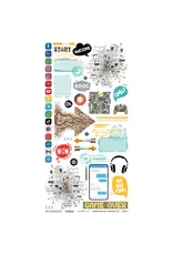 49 AND MARKET 49 AND MARKET LEVEL UP GAMER 6x12 RUB-ON TRANSFER SET 2/PK