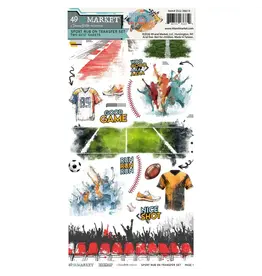 49 AND MARKET 49 AND MARKET LEVEL UP SPORTS 6x12 RUB-ON TRANSFER SET 2/PK