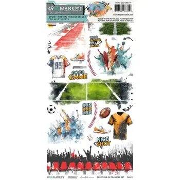49 AND MARKET 49 AND MARKET LEVEL UP SPORTS 6x12 RUB-ON TRANSFER SET 2/PK