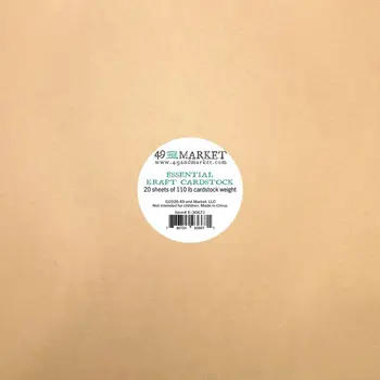 49 AND MARKET 49 AND MARKET KRAFT ESSENTIAL 12x12 CARDSTOCK 20/PK
