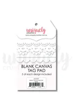 UNIQUELY CREATIVE UNIQUELY CREATIVE BLANK CANVAS WHITE TAG PAD