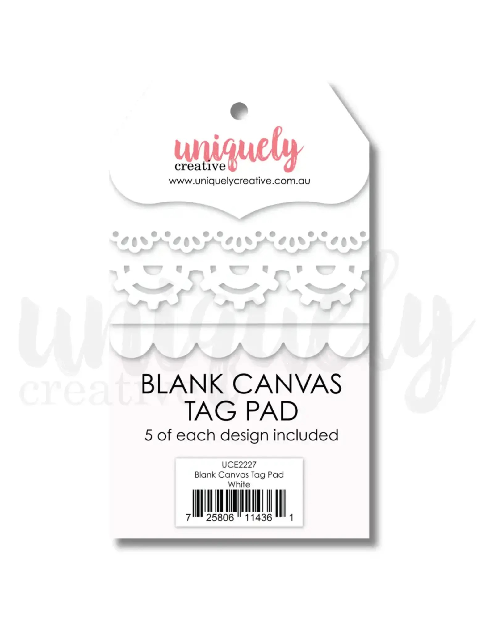 UNIQUELY CREATIVE UNIQUELY CREATIVE BLANK CANVAS WHITE TAG PAD