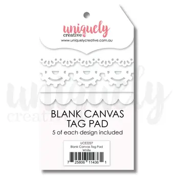 UNIQUELY CREATIVE UNIQUELY CREATIVE BLANK CANVAS WHITE TAG PAD
