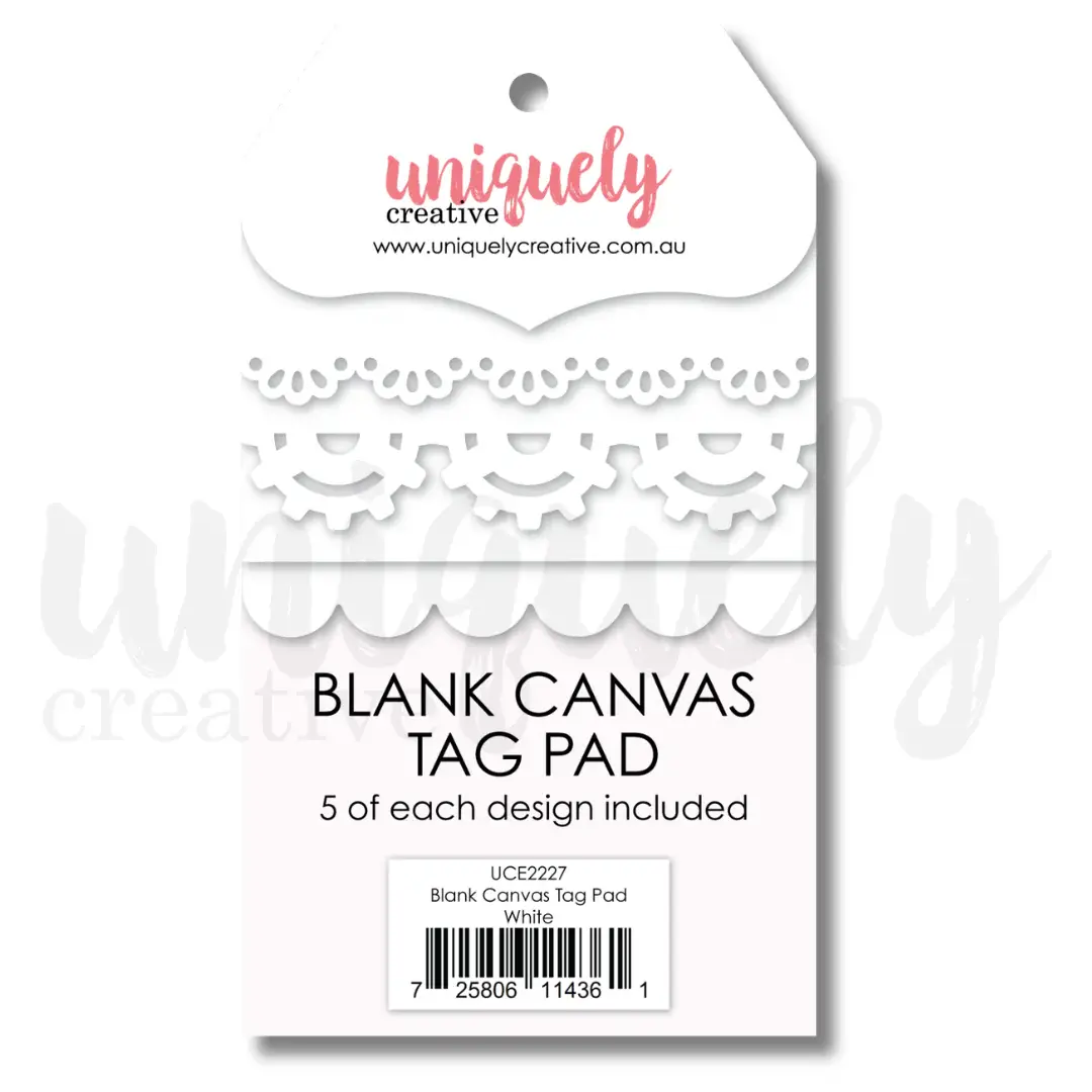 UNIQUELY CREATIVE UNIQUELY CREATIVE BLANK CANVAS WHITE TAG PAD