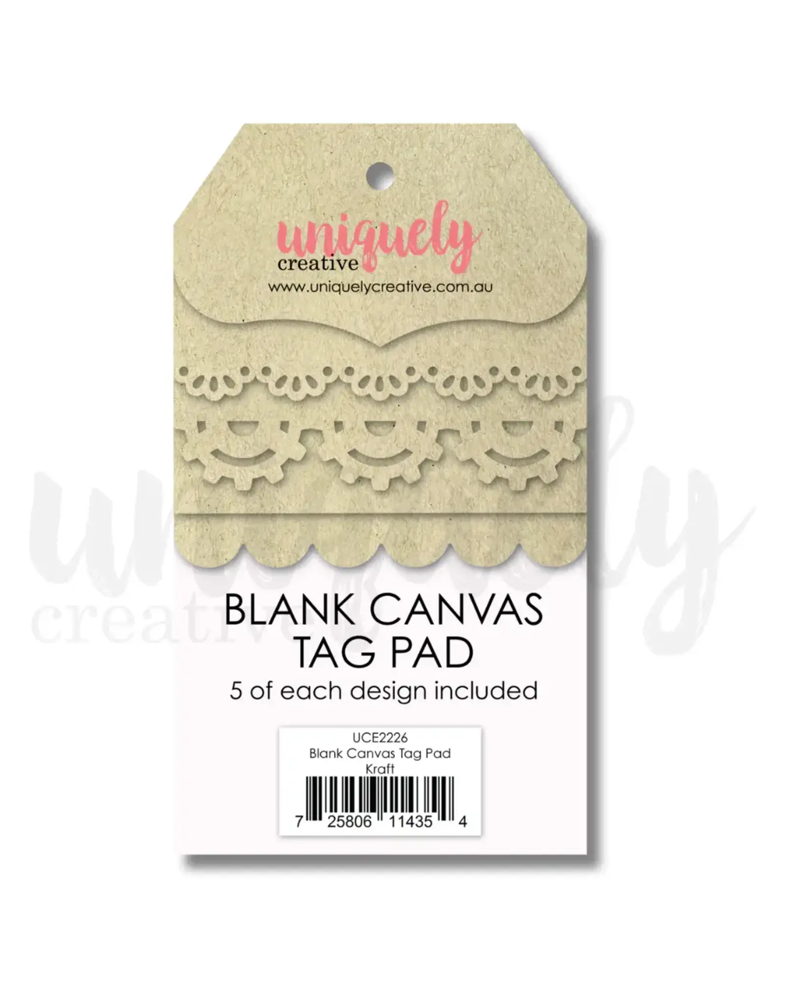 UNIQUELY CREATIVE UNIQUELY CREATIVE BLANK CANVAS KRAFT TAG PAD