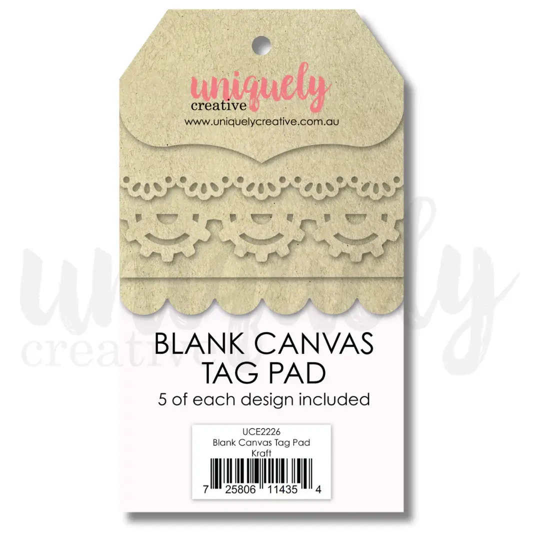 UNIQUELY CREATIVE UNIQUELY CREATIVE BLANK CANVAS KRAFT TAG PAD