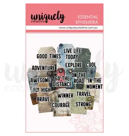 UNIQUELY CREATIVE UNIQUELY CREATIVE GRUNGE TAGS & TITLES EPHEMERA