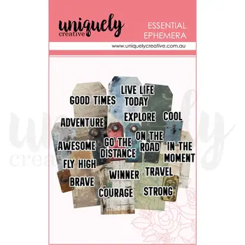 UNIQUELY CREATIVE UNIQUELY CREATIVE GRUNGE TAGS & TITLES EPHEMERA