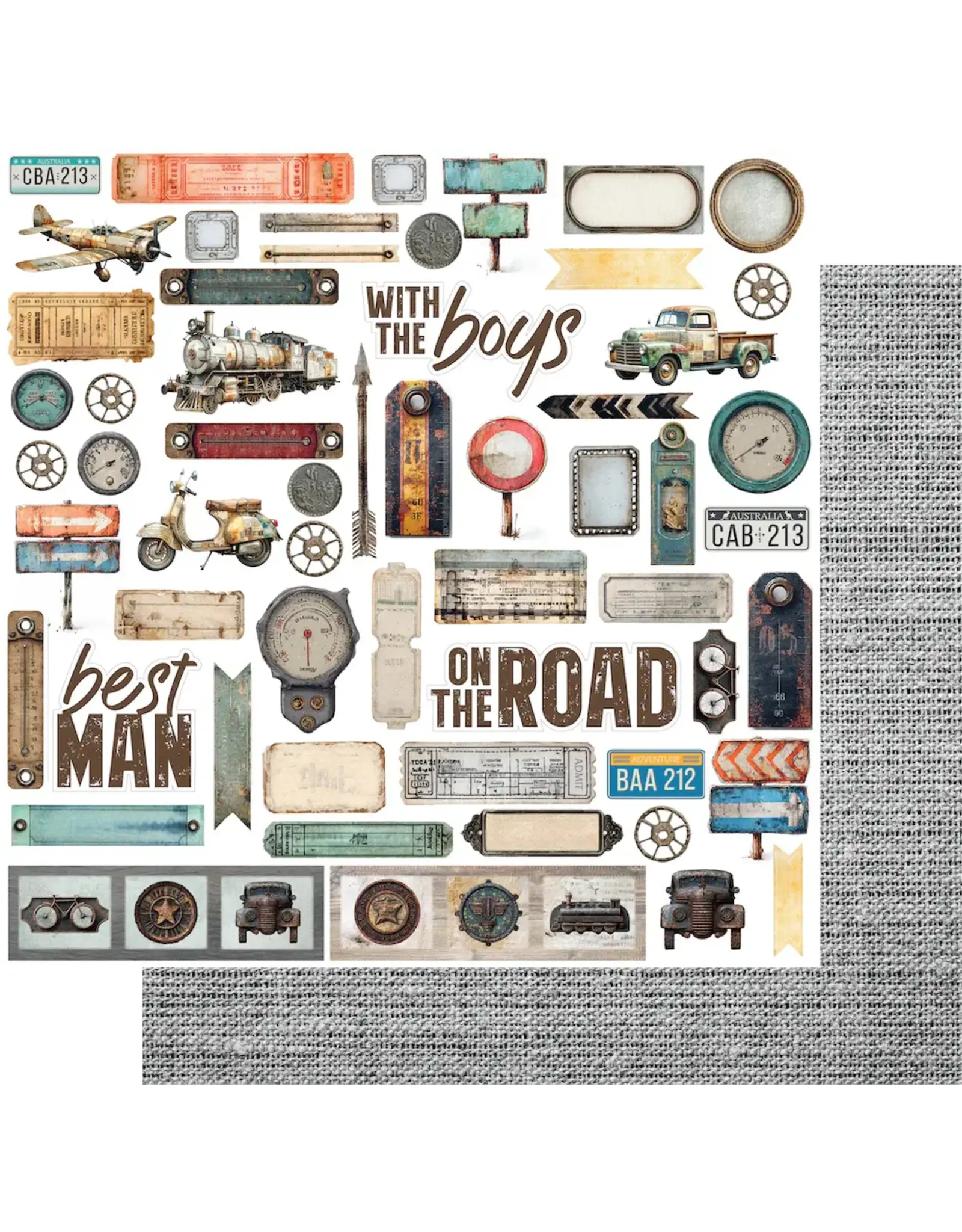 UNIQUELY CREATIVE UNIQUELY CREATIVE WINGS & WHEELS SPEED LIMIT 12x12 CARDSTOCK