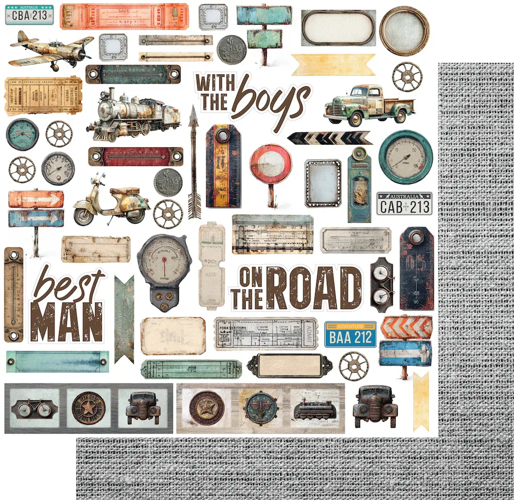 UNIQUELY CREATIVE UNIQUELY CREATIVE WINGS & WHEELS SPEED LIMIT 12x12 CARDSTOCK
