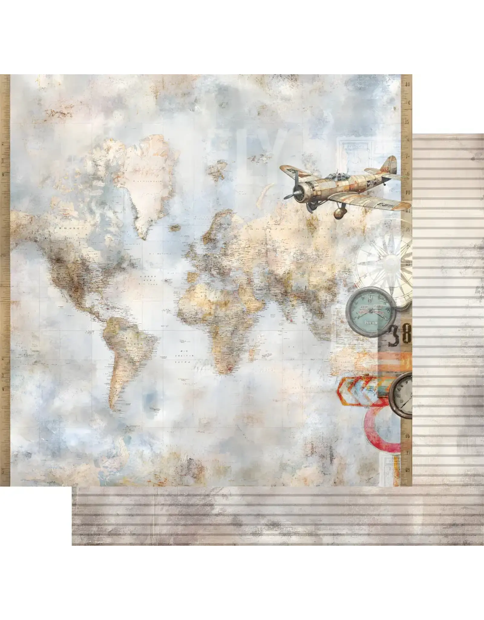 UNIQUELY CREATIVE UNIQUELY CREATIVE WINGS & WHEELS ACROSS THE SEA 12x12 CARDSTOCK