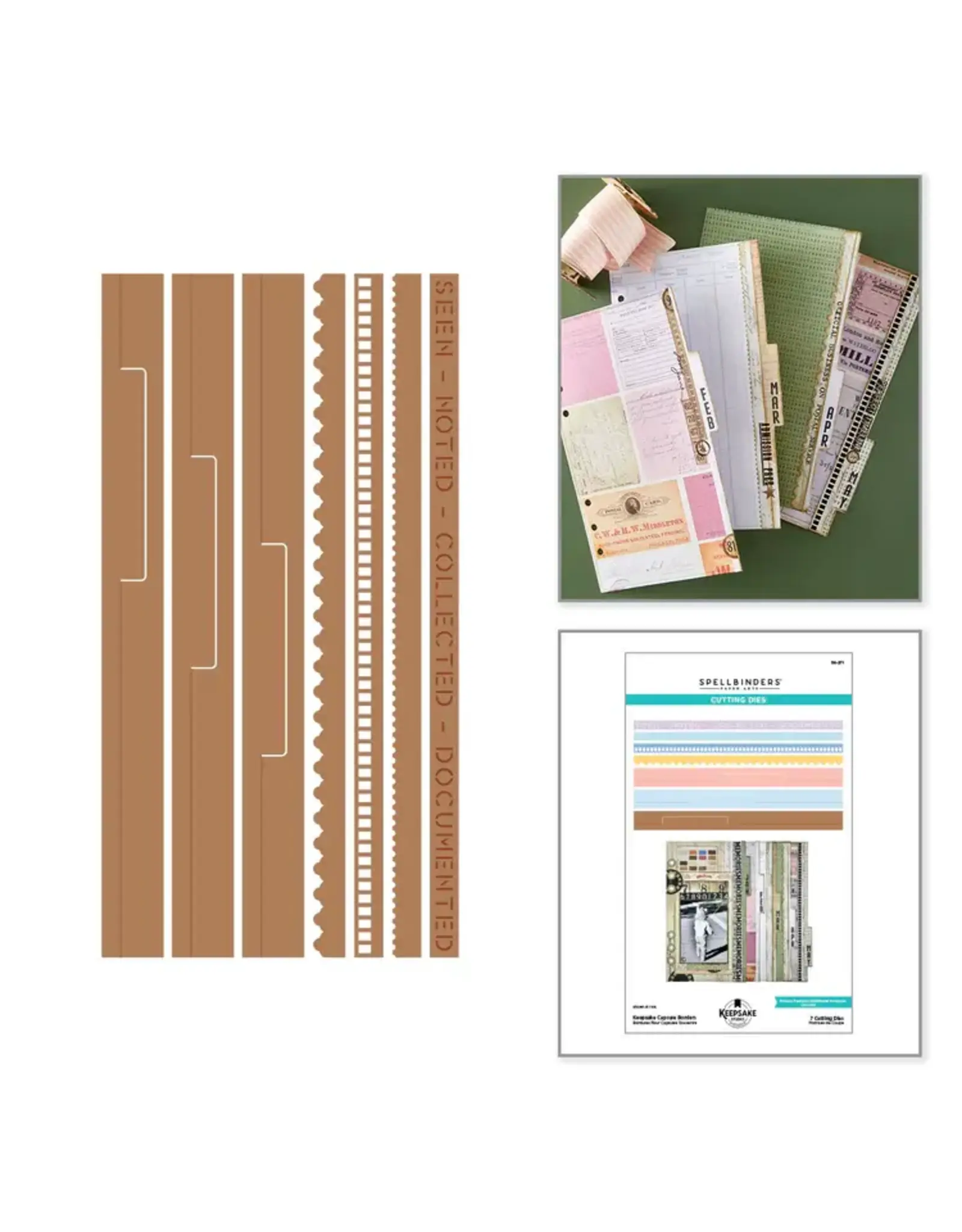 SPELLBINDERS SPELLBINDERS ESTHER GLAS KEEPSAKE CAPSULE BORDERS ETCHED DIE SET