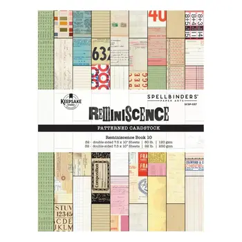 SPELLBINDERS SPELLBINDERS ESTHER GLAS REMINISCNECE BOOK 10 CARDSTOCK PACK