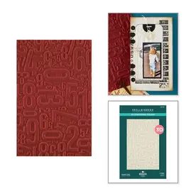 SPELLBINDERS SPELLBINDERS ESTHER GLAS NUMBER FIELD 3D EMBOSSING FOLDER