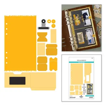 SPELLBINDERS SPELLBINDERS ESTHER GLAS PAGE WITH FLAP POCKET ETCHED DIE SET