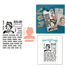 SPELLBINDERS SPELLBINDERS ESTHER GLAS ING WORDS CLEAR STAMP AND DIE BUNDLE