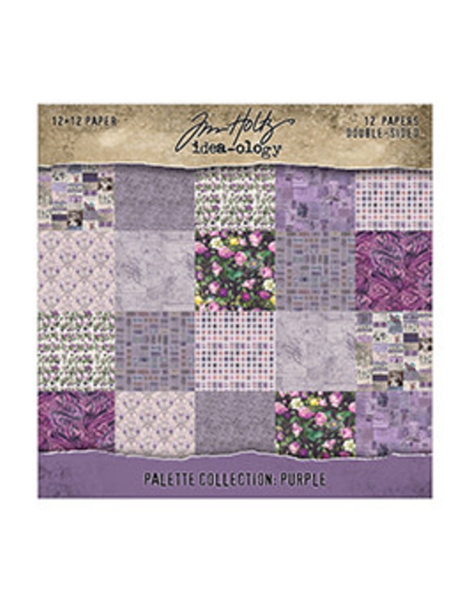 ADVANTUS TIM HOLTZ IDEA-OLOGY PALETTE COLLECTION PURPLE 12x12 DOUBLE SIDED CARDSTOCK