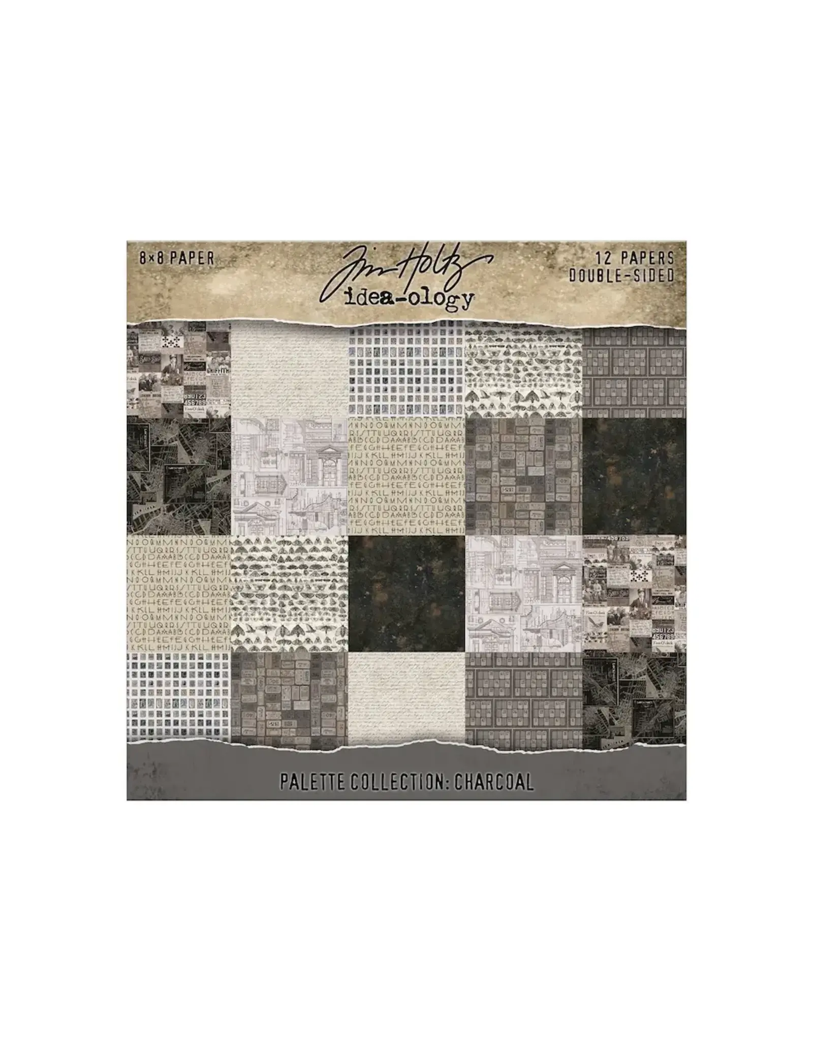 ADVANTUS TIM HOLTZ IDEA-OLOGY PALETTE COLLECTION CHARCOAL 8x8 DOUBLE SIDED CARDSTOCK