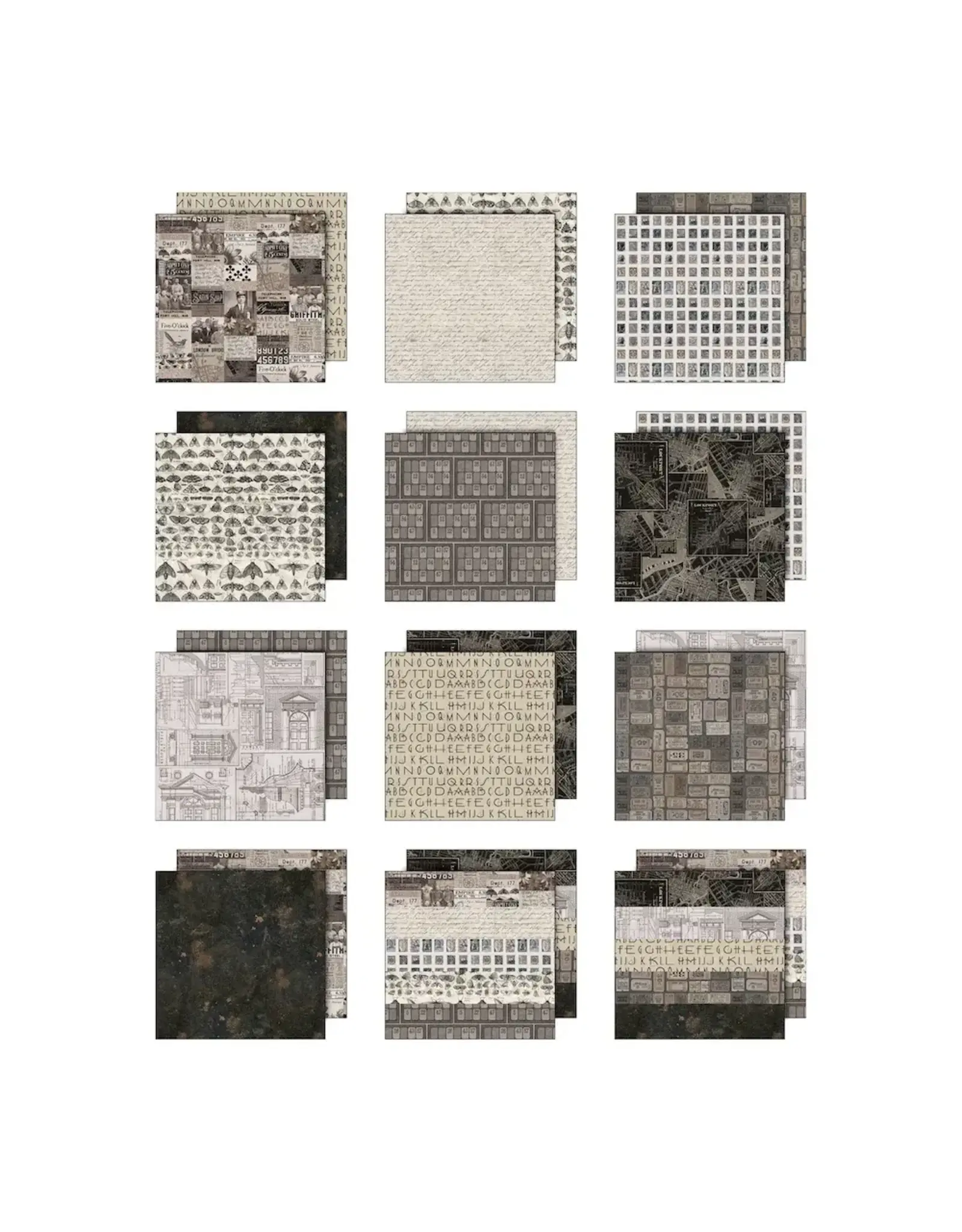 ADVANTUS TIM HOLTZ IDEA-OLOGY PALETTE COLLECTION CHARCOAL 12x12 DOUBLE SIDED CARDSTOCK