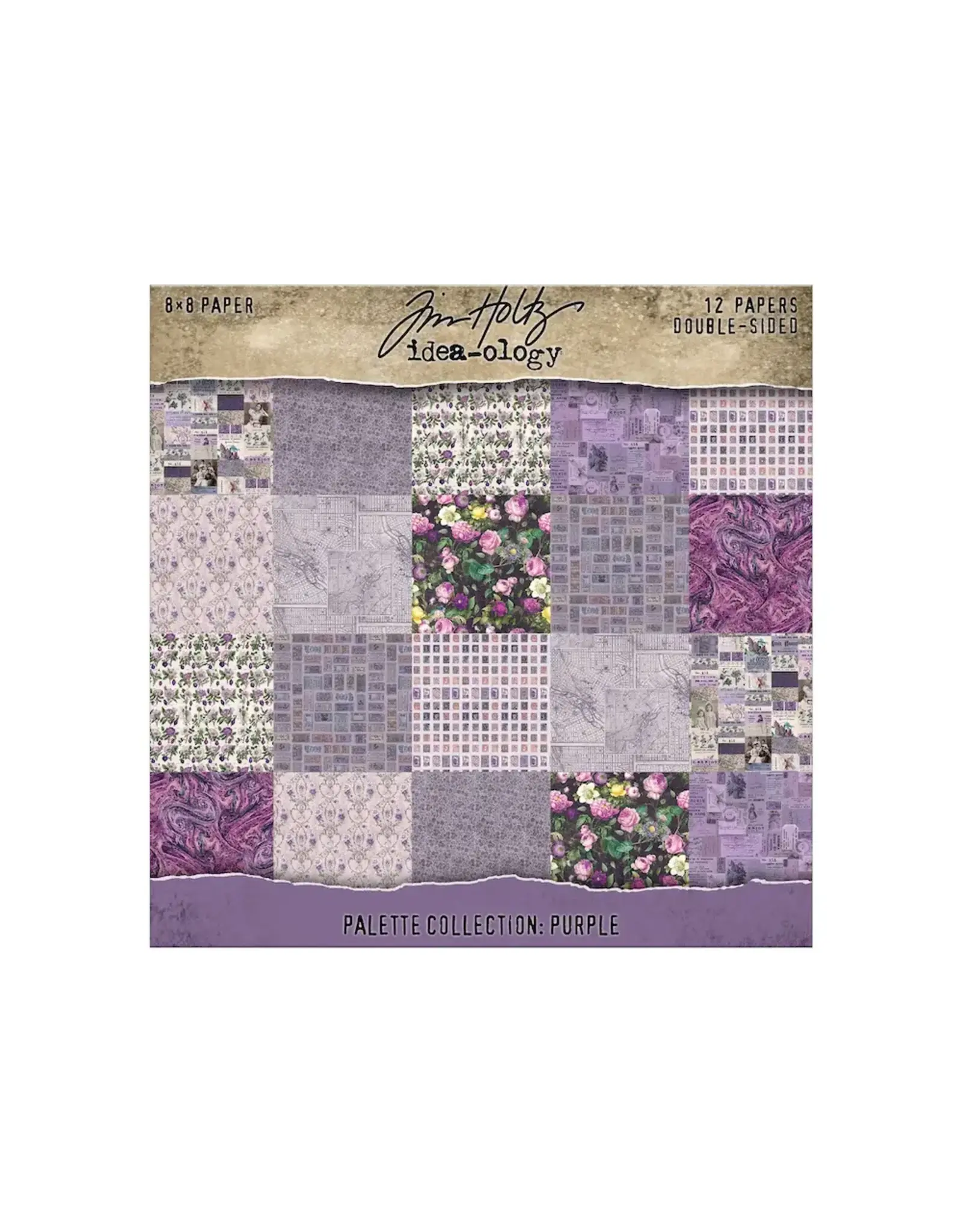 ADVANTUS TIM HOLTZ IDEA-OLOGY PALETTE COLLECTION PURPLE 8x8 DOUBLE SIDED CARDSTOCK