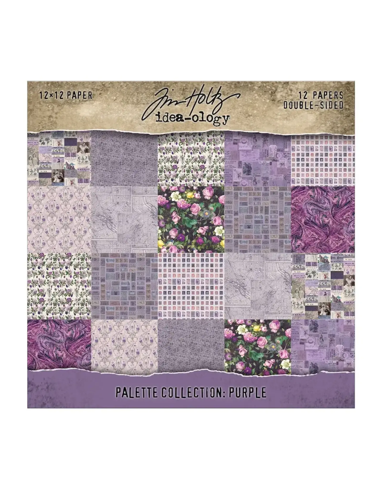 ADVANTUS TIM HOLTZ IDEA-OLOGY PALETTE COLLECTION PURPLE 12x12 DOUBLE SIDED CARDSTOCK