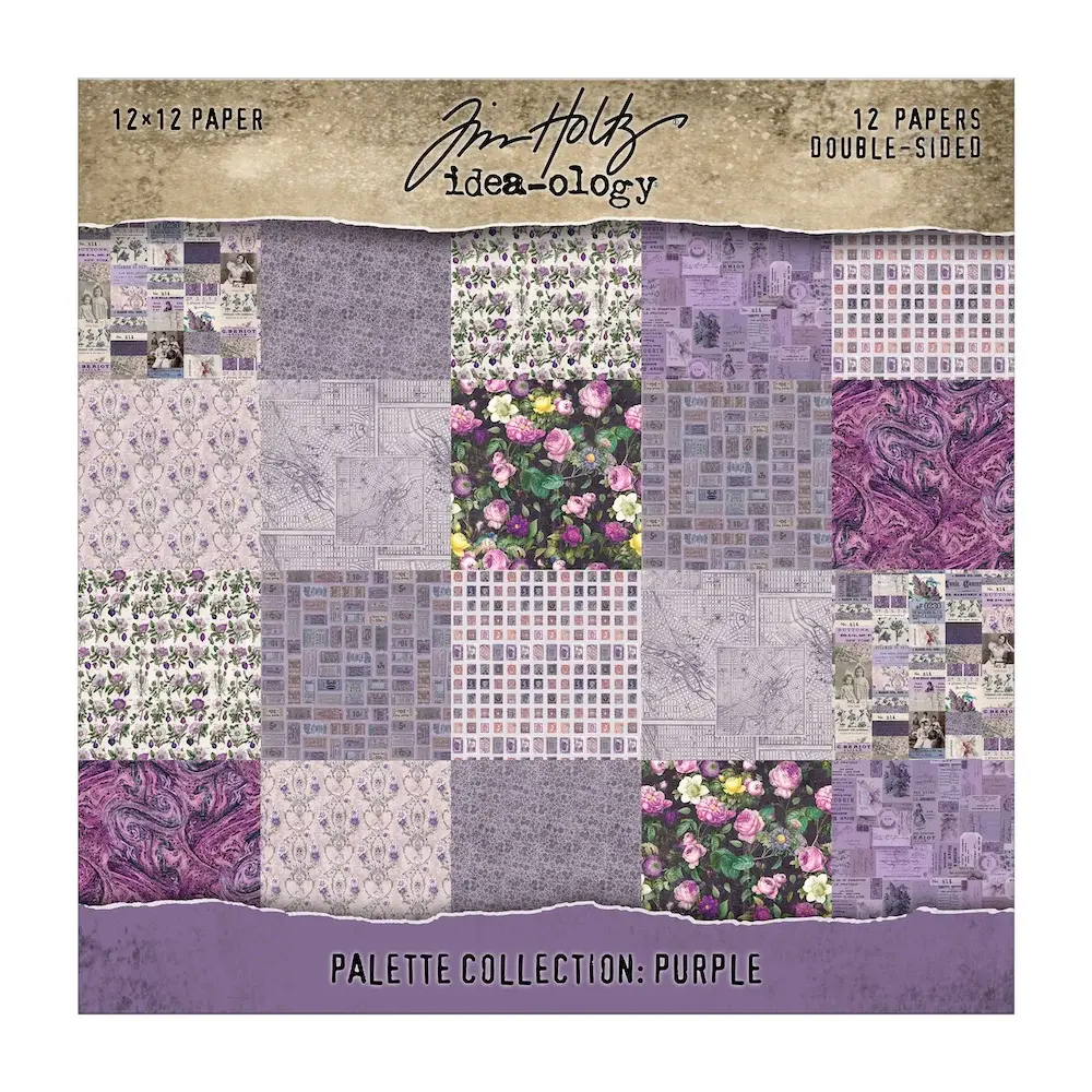 ADVANTUS TIM HOLTZ IDEA-OLOGY PALETTE COLLECTION PURPLE 12x12 DOUBLE SIDED CARDSTOCK