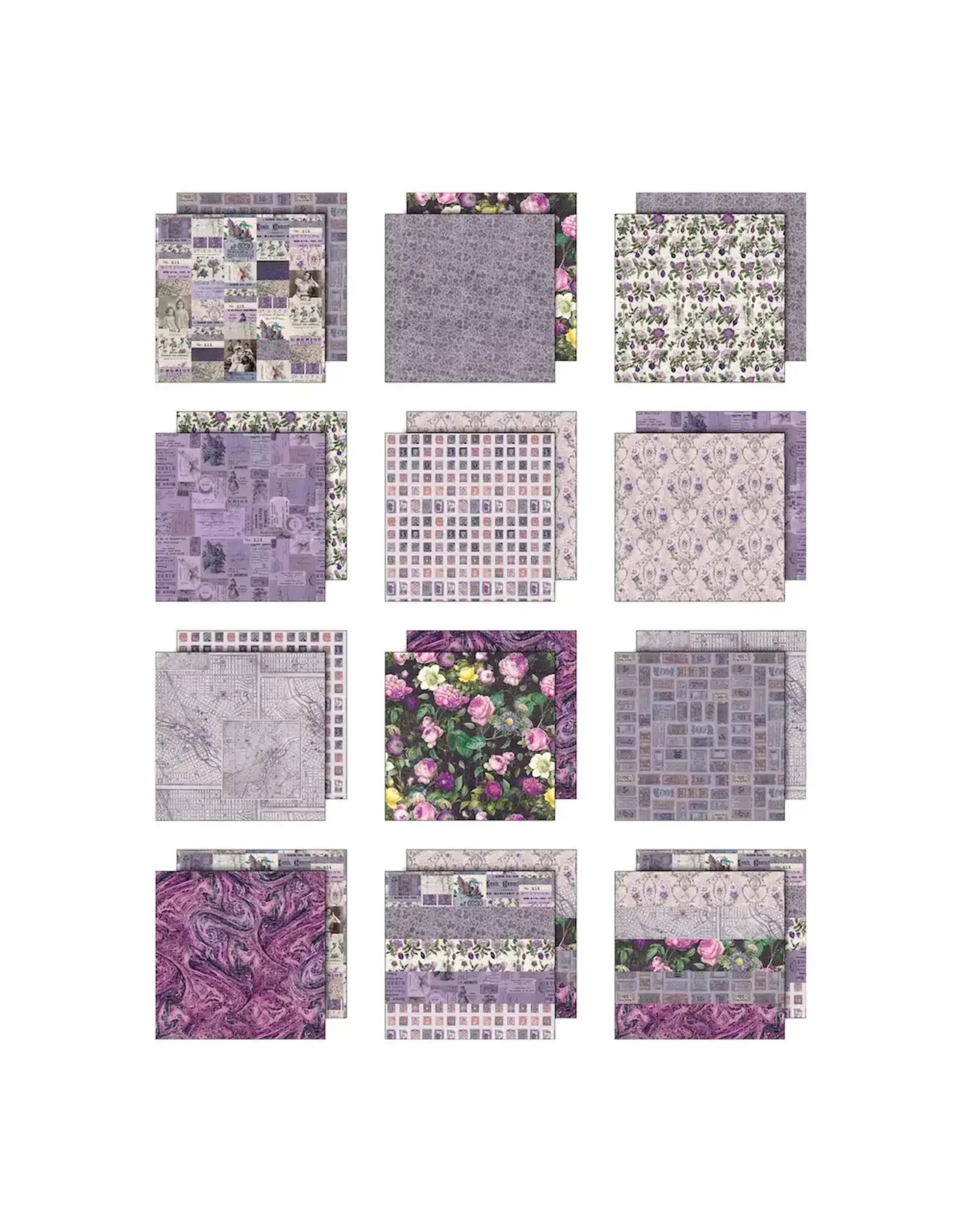 ADVANTUS TIM HOLTZ IDEA-OLOGY PALETTE COLLECTION PURPLE 12x12 DOUBLE SIDED CARDSTOCK