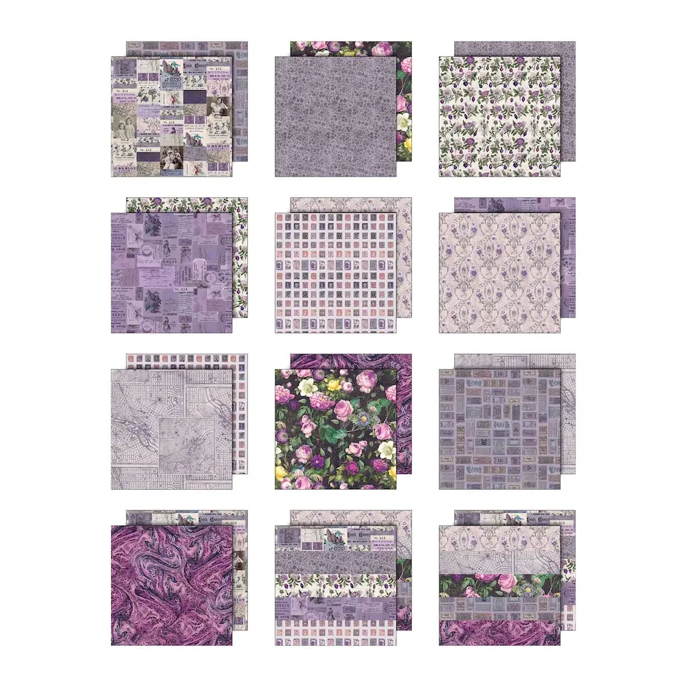 ADVANTUS TIM HOLTZ IDEA-OLOGY PALETTE COLLECTION PURPLE 12x12 DOUBLE SIDED CARDSTOCK