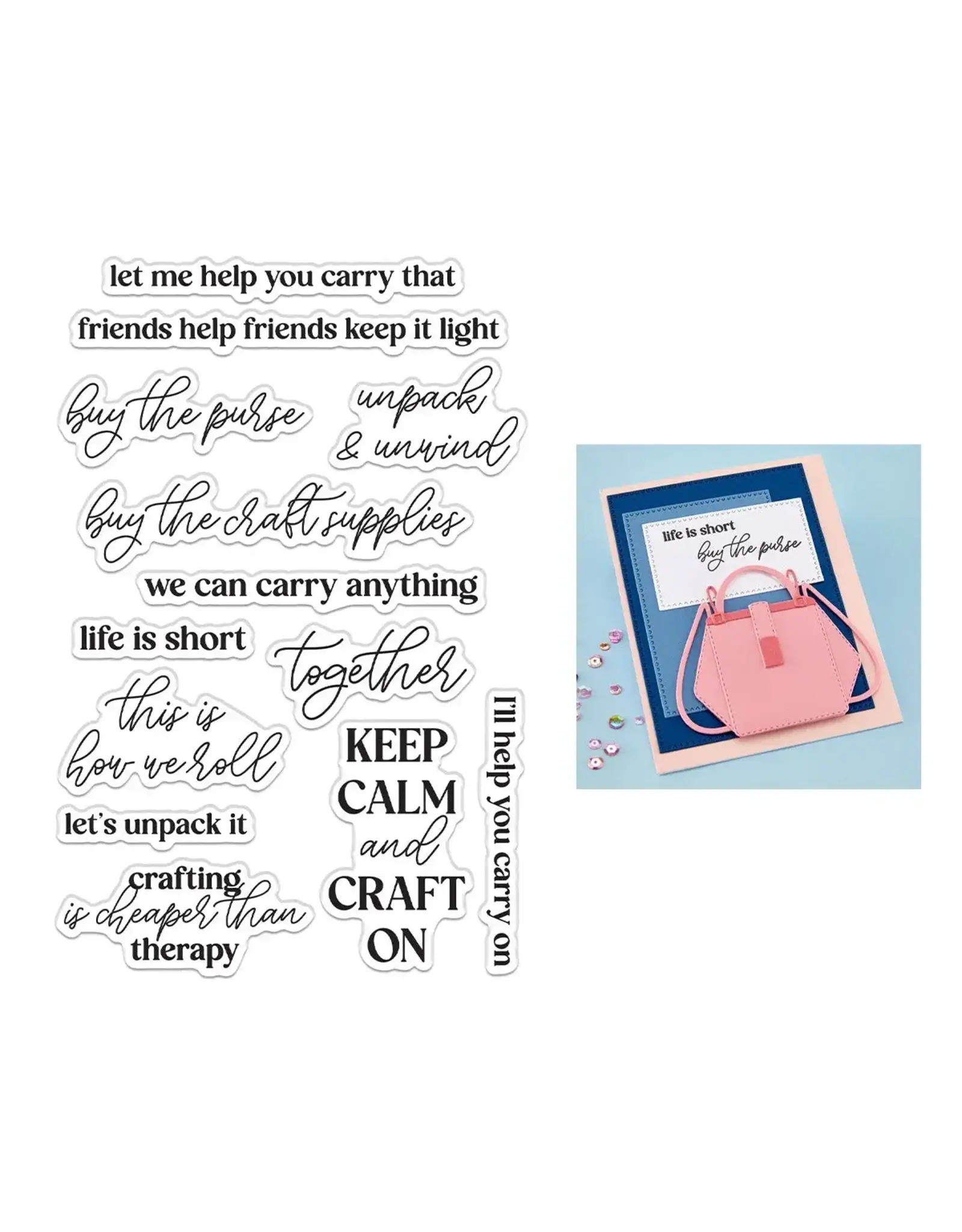 HERO ARTS HERO ARTS KEEP CALM SENTIMENTS CLEAR STAMP SET