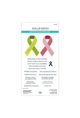 SPELLBINDERS SPELLBINDERS AWARENESS RIBBON AND SENTIMENTS CLEAR STAMP & DIE SET