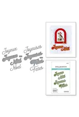 SPELLBINDERS SPELLBINDERS INTERNATIONAL HOLIDAY SENTIMENTS COLLECTION FRENCH HOLIDAY SENTIMENTS ETCHED DIE SET