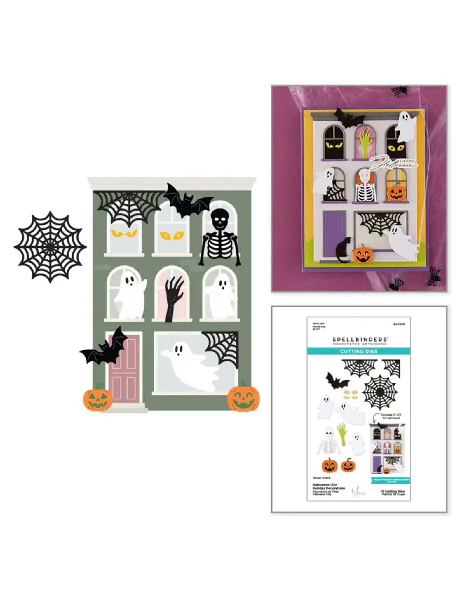 SPELLBINDERS SPELLBINDERS YANA SMAKULA HALLOWEEN CITY HOLIDAY DECORATIONS ETCHED DIE SET