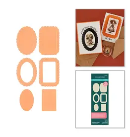 SPELLBINDERS SPELLBINDERS SCALLOPED FRAMES 3D EMBOSSING FOLDER AND DIE SET