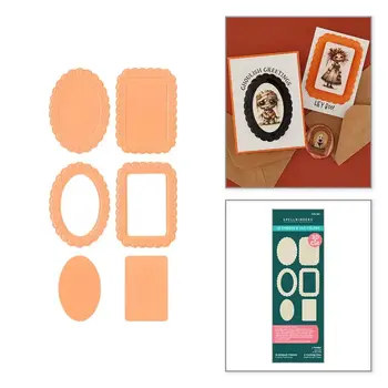 SPELLBINDERS SPELLBINDERS SCALLOPED FRAMES 3D EMBOSSING FOLDER AND DIE SET