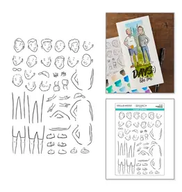 SPELLBINDERS SPELLBINDERS JOSH GRIFFITHS STUDIO ILLUSTRATED MAN CLEAR STAMP SET