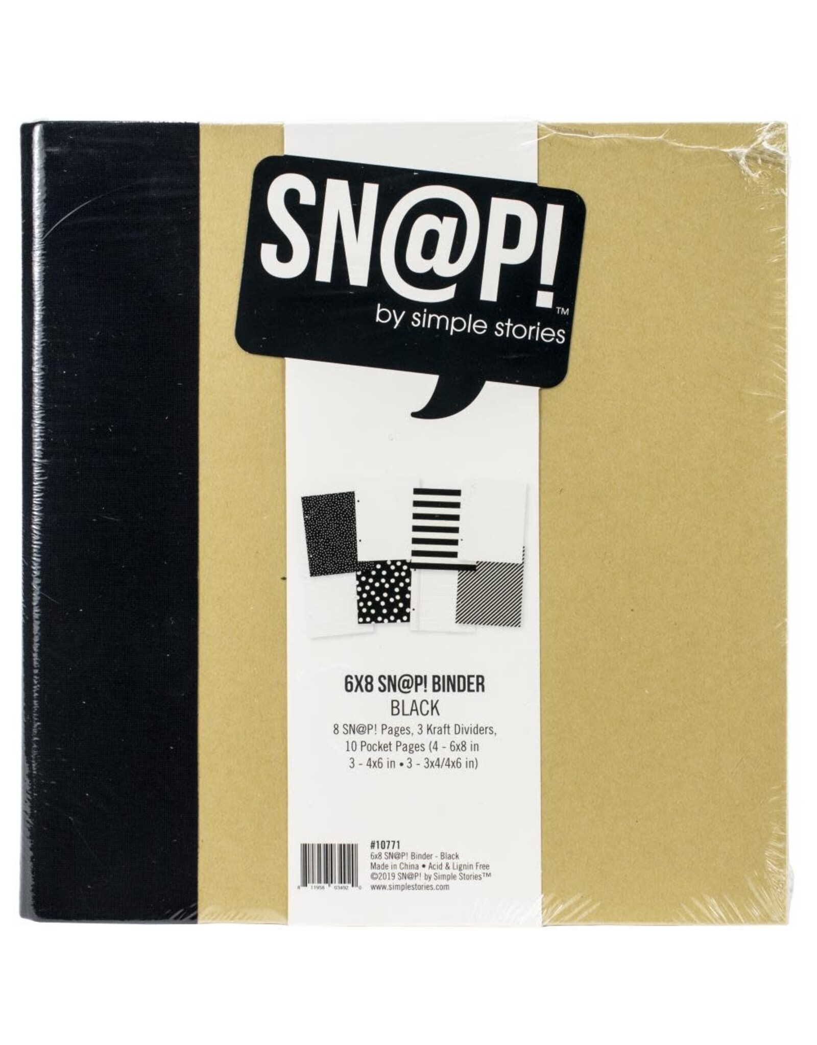 SIMPLE STORIES SIMPLE STORIES SN@P! BLACK BINDER ALBUM 6X8
