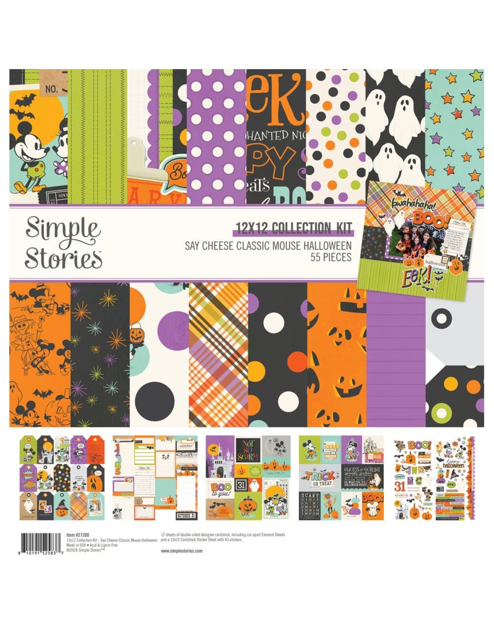 SIMPLE STORIES SIMPLE STORIES SAY CHEESE HALLOWEEN 12x12 COLLECTION KIT